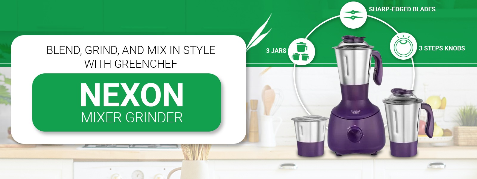 greenchef Nexon mixer grinder